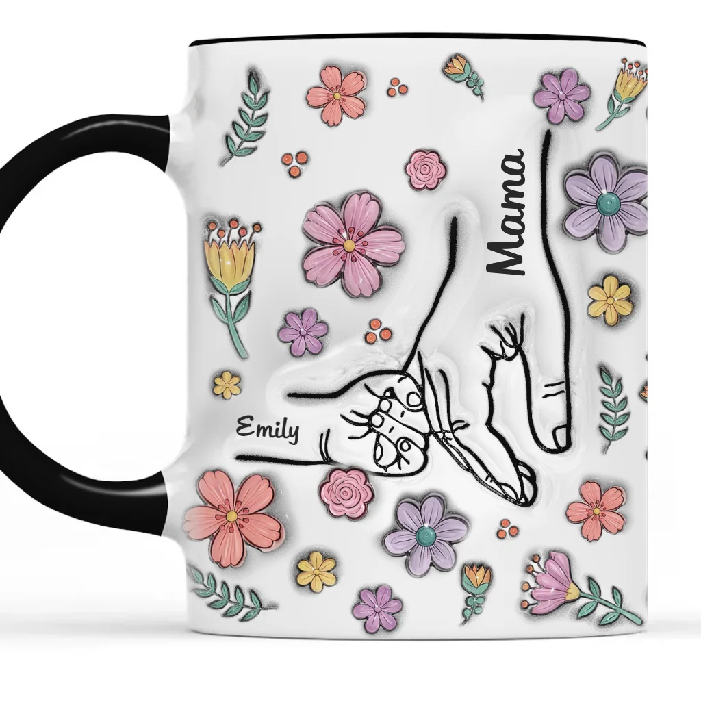 The Most Beautiful Flowers Bloom In A Mother’s Love - Family Personalized Custom 3D Inflated Effect Printed Mug - Mother's Day, Gift For Mom, Grandma