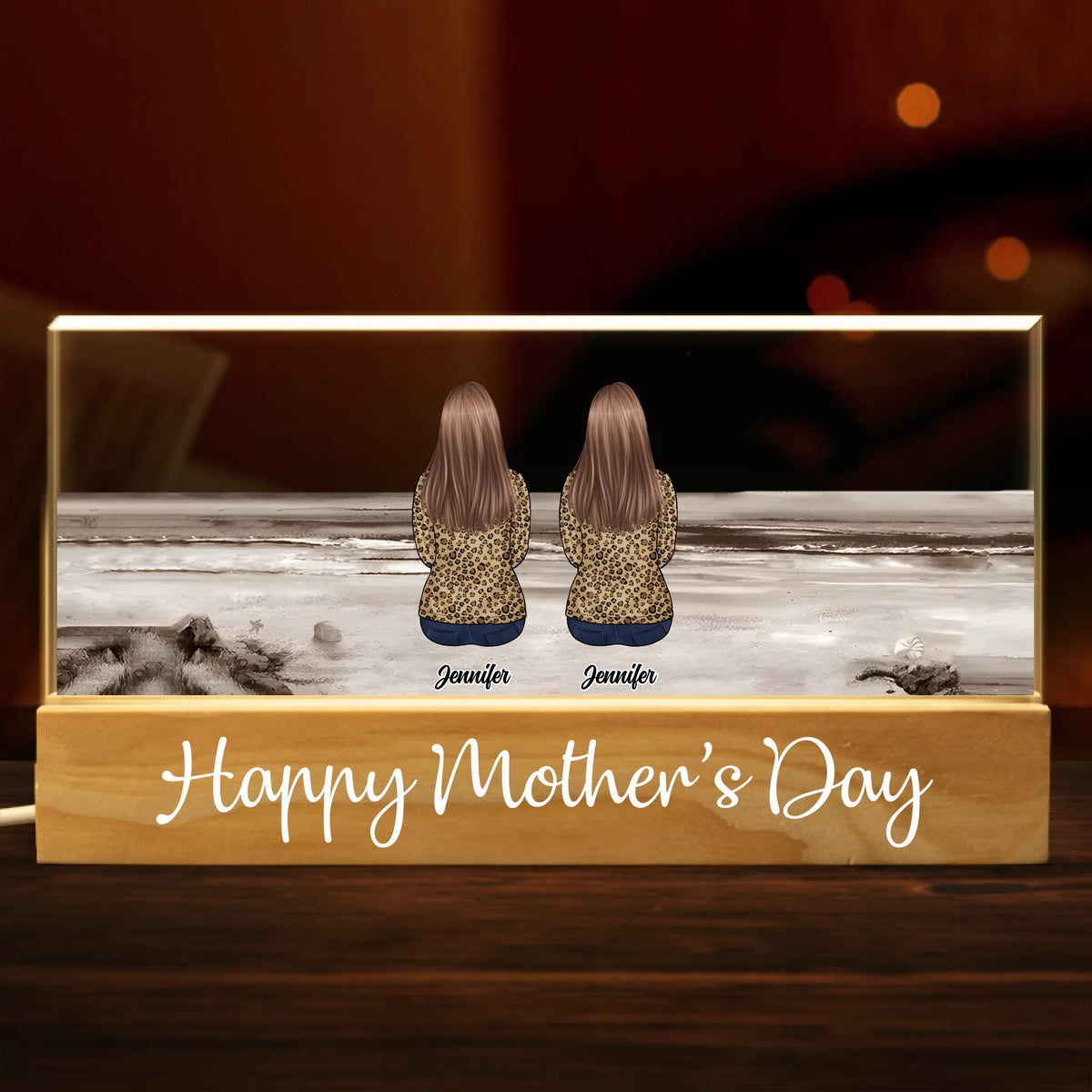 Your Love Lights Our World - Family Personalized Custom Acrylic Letters 3D LED Night Light - Father's Day, Gift For Dad, Grandpa