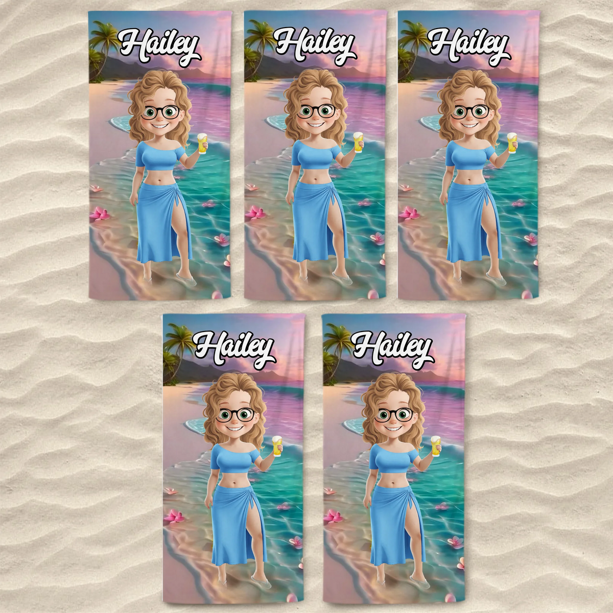 Catch Me Where The Waves Are - Bestie Personalized Custom Beach Towel - Summer Vacation Gift, Birthday Pool Party Gift For Best Friends, BFF, Sisters