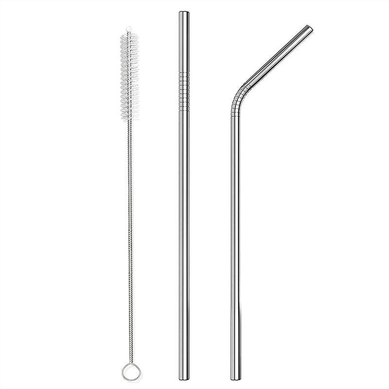 Combo 1 Replacement Lid, 2 Straws And 1 Cleaner Brush - BPA Free Lid, Stainless Steel Metal Straws With Cleaner Brush Set - Reusable Drinking Accessories For Tumblers, Mugs, Cups