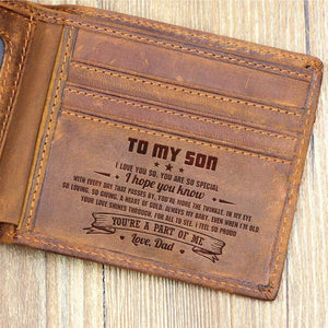 Dad To Son - You're A Part Of Me - Bifold Wallet