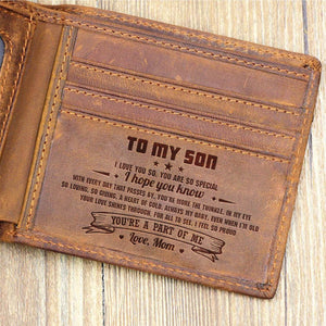 Mom To Son - You're A Part Of Me - Bifold Wallet