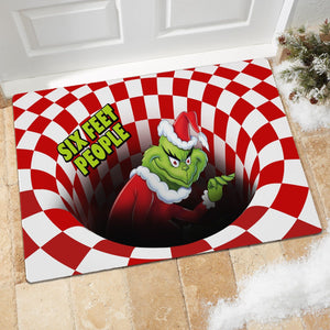 Red Grinch Illusion Doormat - Doormat