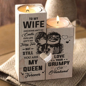 TW - Husband to Wife - you are my queen forever - Candle Holder