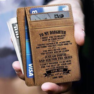 Dad To Daughter - Go Forth And Aim For The Skies - Card Wallet