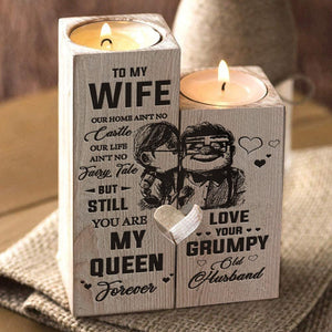 Husband to Wife - you are my queen forever - Candle Holder