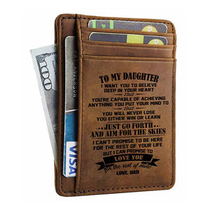 Dad To Daughter - Go Forth And Aim For The Skies - Card Wallet