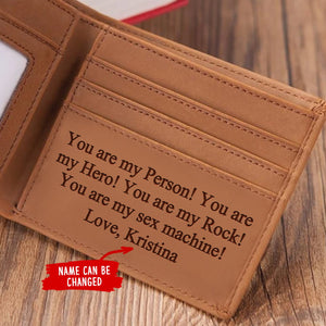 Gift For Husband - You Are My S*x Machine - Personalized Engraved Wallet
