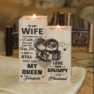 Husband to Wife - you are my queen forever - Candle Holder