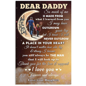 Daughter To Dad - Thank You For The Love And Support - Vertical Matte Posters