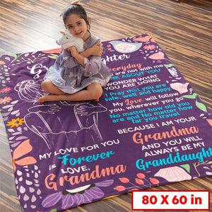 Blanket For Granddaughter - I Pray That You Are Safe, Well And Happy - Blanket