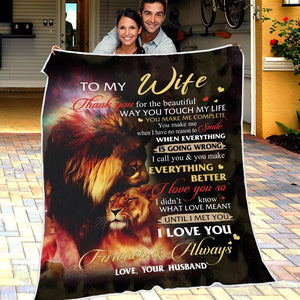 Husband to Wife - I Love You so - Blanket