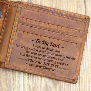 From Daughter To Dad - You Are The Best - Bifold Wallet