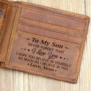 Mom To Son - Never Forget That I Love You - Bifold Wallet