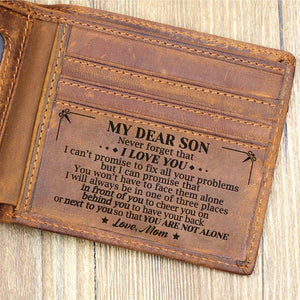 Mom To Son - You Are Not Alone - Bifold Wallet