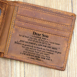 Mom To Son - I'm Always Here For You - Bifold Wallet