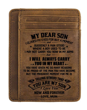 Card Wallet - Mum To Son, I Love You Now And Forever