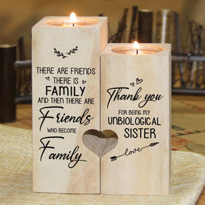 To My Bestie - There are friends who become family - Candle Holder