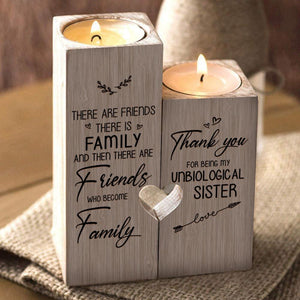 To My Bestie - There are friends who become family - Candle Holder