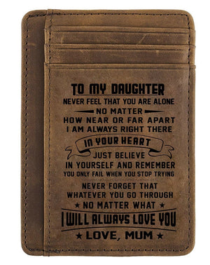 Card Wallet - Daughter, Mum Will Always Love You