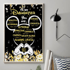 Dad to Daughter - You Are Never Alone - Vertical Matte Posters