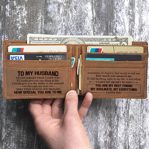 To my Husband - How Much You Mean To Me - Wallet With Clipper