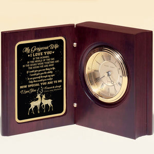 Husband To Wife - Would You Realize How Special You Are To Me  - Wooden Book Clock