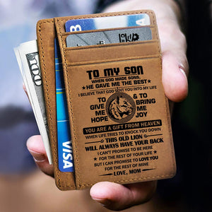 Mom to Son - When God Made Sons, He Gave Me The Best - Card Wallet