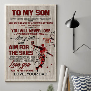Dad To Son - Aim For The Skies - Vertical Matte Posters
