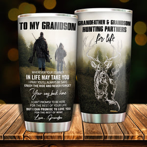 To My Grandson - Hunting Partners - Tumbler