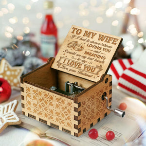 Husband To Wife - I Love You - Engraved Music Box