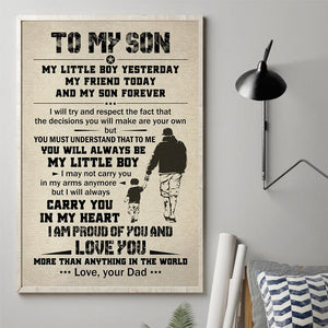 Dad To Son - My Little Boy Yesterday - Vertical Matte Posters