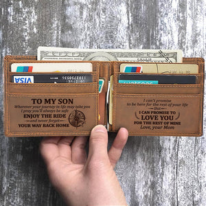 Mom To Son - I Pray You'll Always Be Safe - Wallet With Clipper