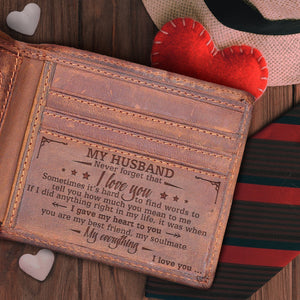 To My Husband - Never Forget That I Love You - Bifold Wallet