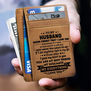 To My Husband - My Everything - Card Wallet