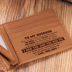 To My Husband - Thank You For Walking Beside Me - Bifold Wallet