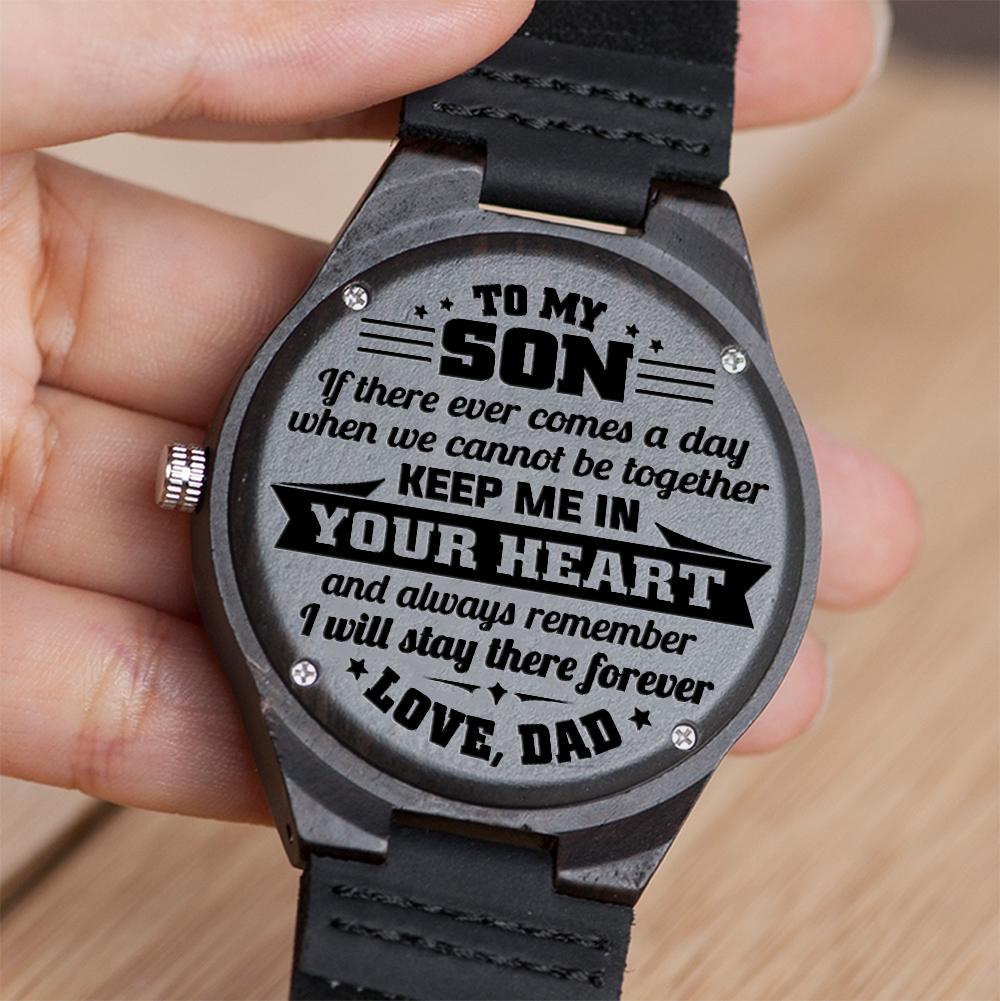 Dad To Son - I will stay there forever - Wooden Watch - Doptika