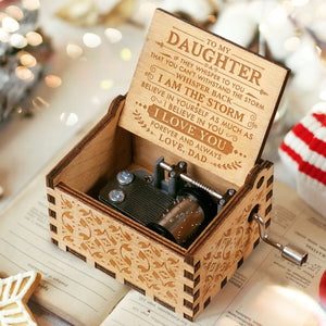 Dad to Daughter  - I Am The Storm - Engraved Music Box