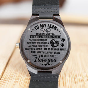 Wife To Husband - I'm Proud To Be Yours - Wooden Watch