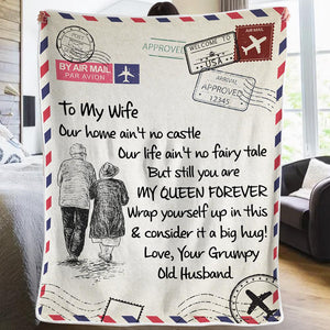 Husband To Wife - You Are My Queen Forever - Blanket