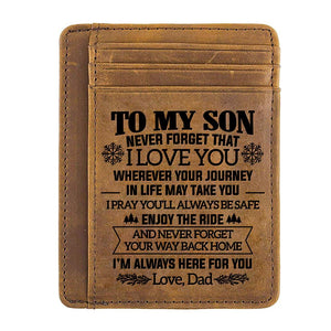 Dad To Son - Never Forget That - Card Wallet