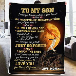 Mom To Son - I'm So Grateful You Are My Son - Blanket