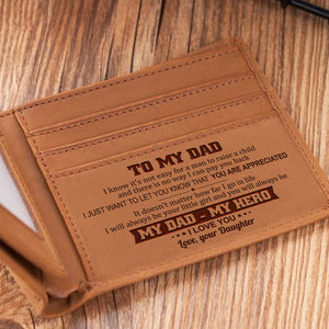 Daughter To Dad - You Will Always Be My Dad - My Hero - Bifold Wallet