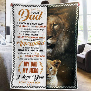 Son To Dad - I Will Always Be Your Little Boy - Blanket