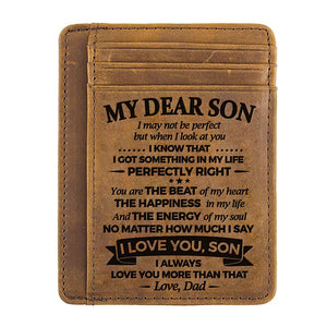 Dad to Son - The Energy Of My Soul - Card Wallet
