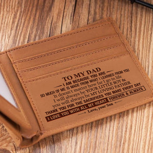Son To Dad -  I Love You With All My Heart - Bifold Wallet