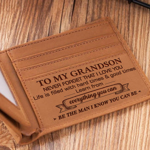 To My Grandson - Be The Man I Know You Can Be - Bifold Wallet