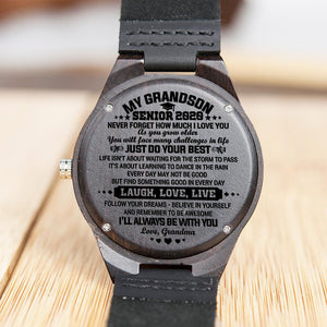 Grandma to Grandson - Follow Your Dreams - Wooden Watch