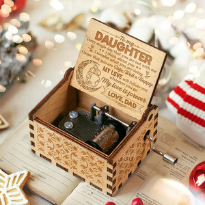 Dad To Daughter - I think about you - Engraved Music Box