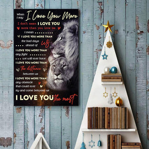 To My Beloved - I Love You More - Vertical Matte Posters